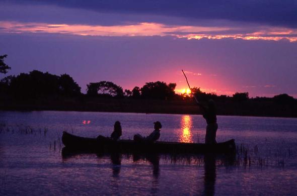 Sunset mokoro excursion in the Okavango. Jeremy Jowell